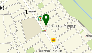 ユニバーサルホーム静岡南店の地図画像