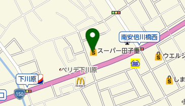 スーパー田子重下川原店の地図画像