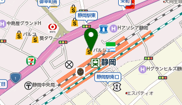 ジーユー静岡パルシェ店の地図画像