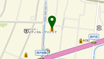 ダイソー西沢田店の地図画像