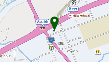 静岡トヨタ自動車函南店の地図画像