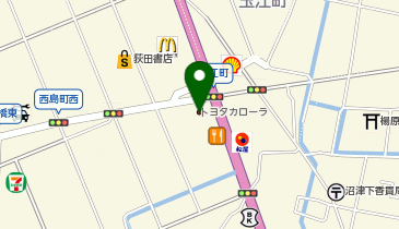 トヨタカローラ静岡香貫店の地図画像