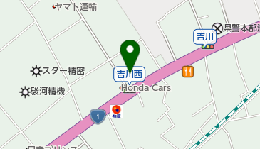 Honda Cars静岡U-Select静岡の地図画像