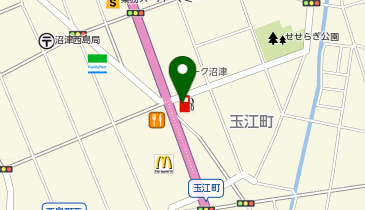 オリックスレンタカー沼津上香貫SSカウンターの地図画像