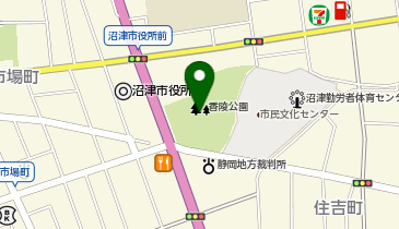 沼津市総合体育館の地図画像