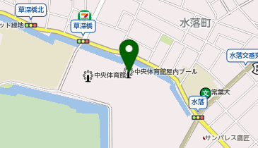静岡市中央体育館屋内プールの地図画像