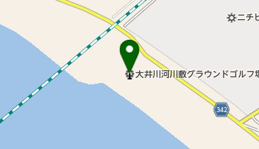 藤枝市大井川河川敷グラウンドゴルフ場の地図画像