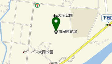 大岡市民運動場の地図画像