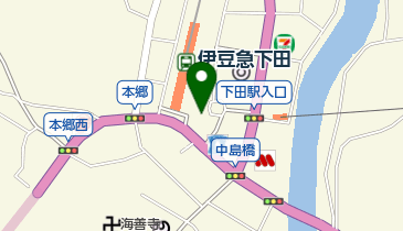 下田温泉の朝市(山の朝市)の地図画像