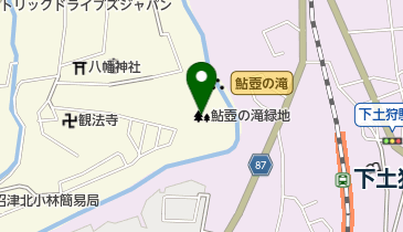 鮎壺の滝緑地の地図画像