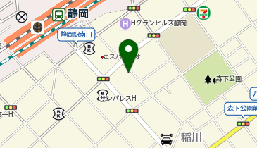 駅レンタカー静岡営業所の地図画像