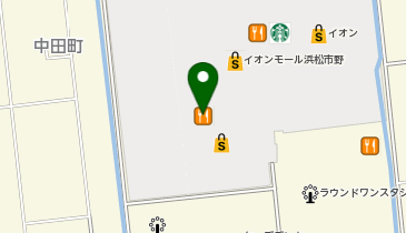 バーガーキングイオンモール浜松市野店の地図画像