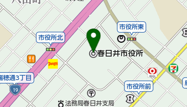 春日井市役所の地図画像