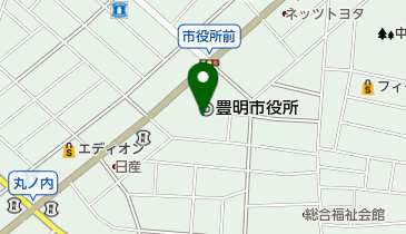 豊明市役所の地図画像