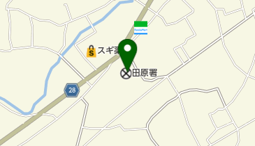 田原警察署の地図画像