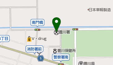 豊川警察署の地図画像