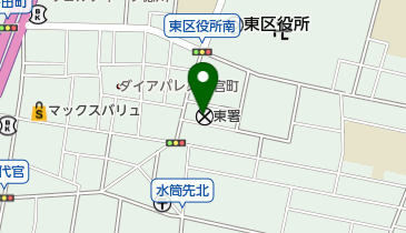 東警察署の地図画像