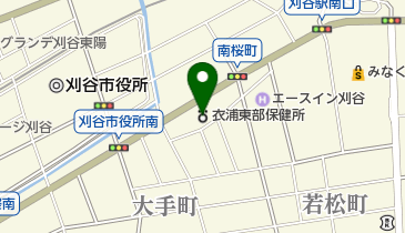 衣浦東部保健所の地図画像