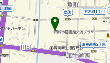 岡崎市図書館交流プラザの地図画像
