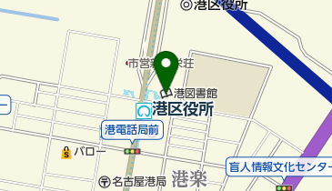 名古屋市港図書館の地図画像