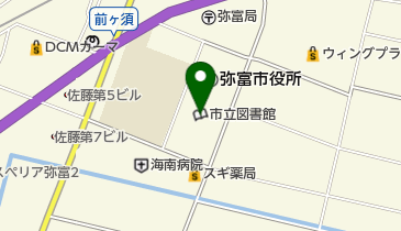 弥富市立図書館の地図画像