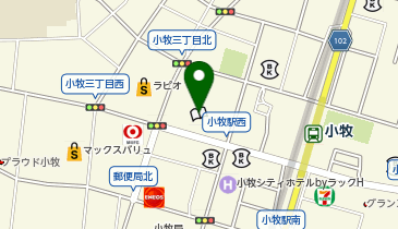 小牧市中央図書館の地図画像