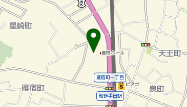 瀧上工業雁宿ホールの地図画像