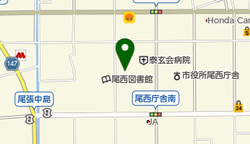 一宮市尾西市民会館の地図画像