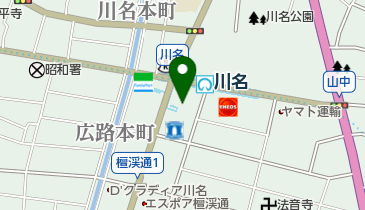 葬儀会館家族葬ホールティア川名の地図画像