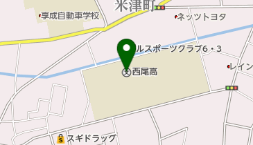 愛知県立西尾高校の地図画像