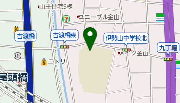 名古屋市立伊勢山中学校の地図画像