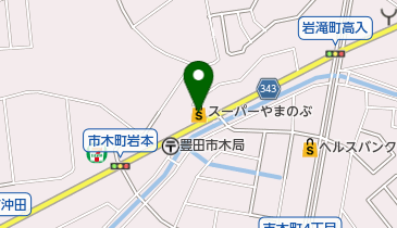 スーパーやまのぶ市木店の地図画像