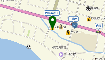 YANAGI内海店の地図画像