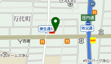 ドラッグスギヤマ康生通店の地図画像