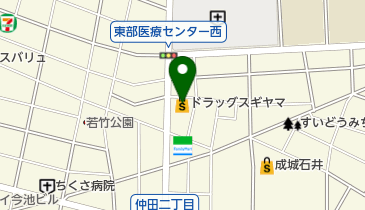 ドラッグスギヤマ仲田店の地図画像