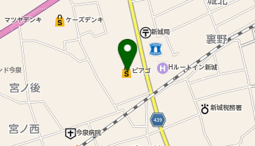 ココカラファインピアゴ新城店の地図画像