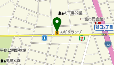 スギ薬局一宮朝日店の地図画像