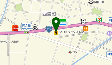 B&Dドラッグストア小牧西之島店の地図画像