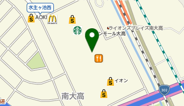 ハニーズイオンモール大高店の地図画像