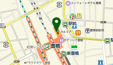 ハニーズ豊橋カルミア店の地図画像