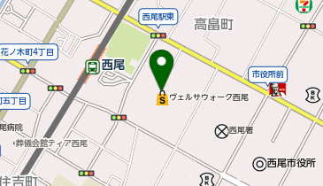 ハニーズヴェルサウォーク西尾店の地図画像