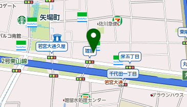 つるやゴルフ名古屋矢場町店の地図画像