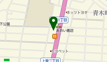 あおい書店上里店の地図画像