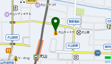 くまざわ書店犬山店の地図画像