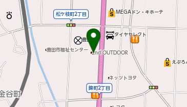 セカンドアウトドア豊田店の地図画像