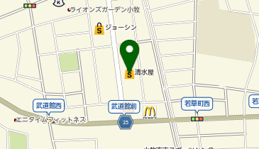 ダイソー清水屋小牧店の地図画像