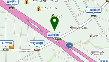 auショップイオン三好の地図画像