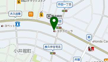 愛知トヨタ名古屋インター店の地図画像