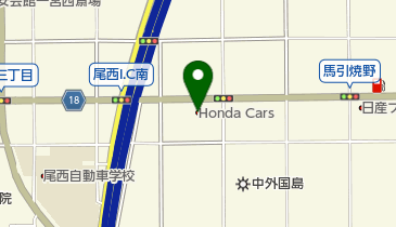Honda Cars愛知一宮西店の地図画像