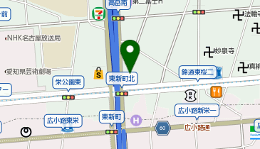 NTP名古屋トヨペット東新町店の地図画像